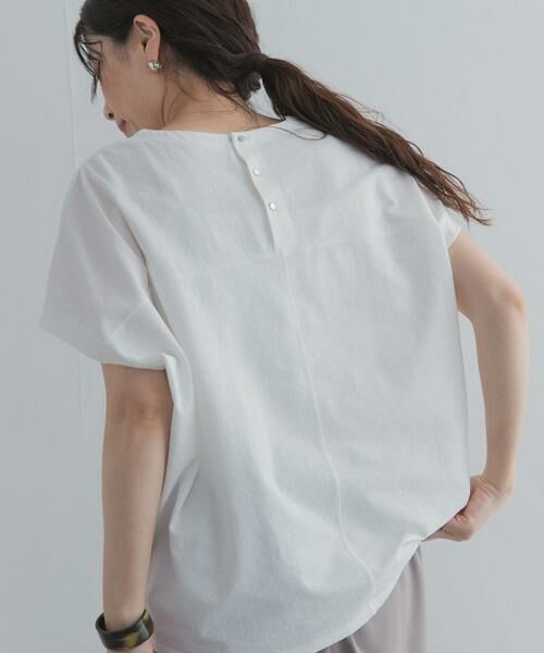 URBAN RESEARCH DOORS / アーバンリサーチ ドアーズ Tシャツ | リネンタッチBACKボタンプルオーバー | 詳細22