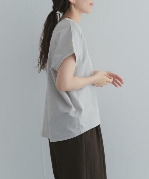 URBAN RESEARCH DOORS / アーバンリサーチ ドアーズ Tシャツ | リネンタッチBACKボタンプルオーバー | 詳細26