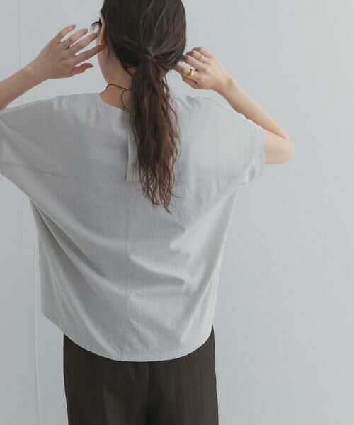 URBAN RESEARCH DOORS / アーバンリサーチ ドアーズ Tシャツ | リネンタッチBACKボタンプルオーバー | 詳細30