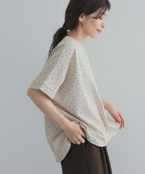 URBAN RESEARCH DOORS / アーバンリサーチ ドアーズ Tシャツ | ドットシルケットプルオーバー（ナチュラル）