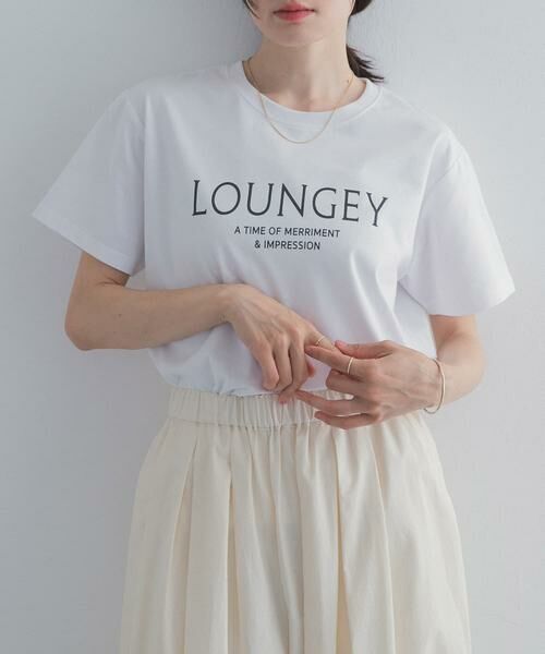 URBAN RESEARCH DOORS / アーバンリサーチ ドアーズ Tシャツ | ロゴプリントTシャツ（オフホワイト）