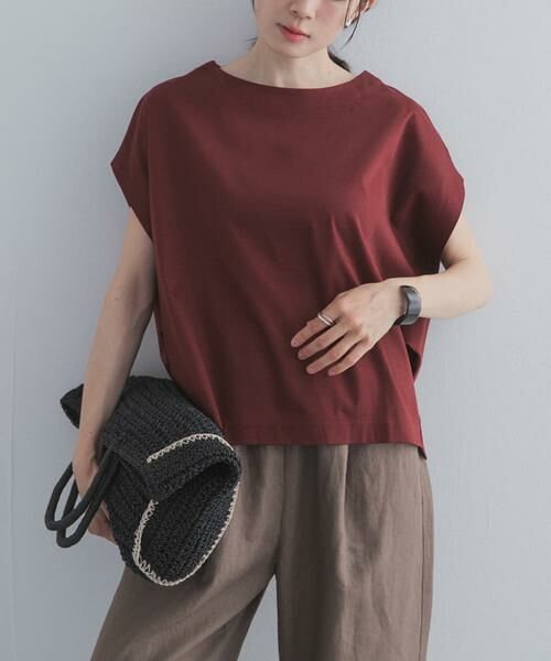URBAN RESEARCH DOORS / アーバンリサーチ ドアーズ Tシャツ | 『UR TECH』サマシェアバックタックコクーンプルオーバー（レッド系その他）