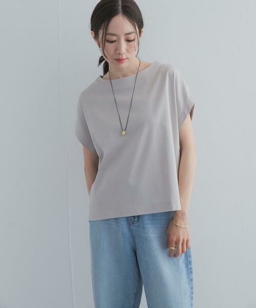 URBAN RESEARCH DOORS / アーバンリサーチ ドアーズ Tシャツ | 『UR TECH』サマシェアバックタックコクーンプルオーバー（ライトグレー）