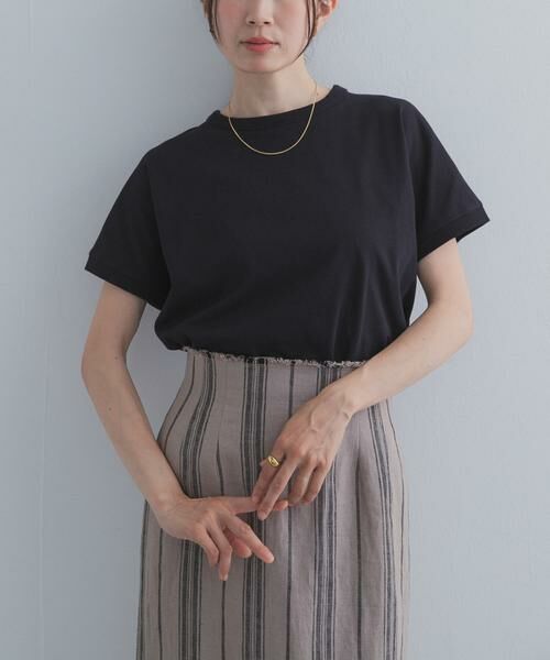 URBAN RESEARCH DOORS / アーバンリサーチ ドアーズ Tシャツ | 『UR TECH ひやサラクール』バックポイントタックプルオーバー（ネイビー）