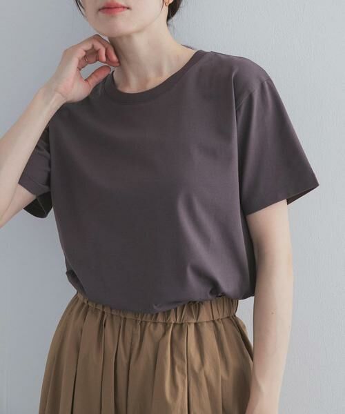 URBAN RESEARCH DOORS / アーバンリサーチ ドアーズ Tシャツ | 『UR TECH』汗染み防止ベーシックTシャツ（チャコールグレー）