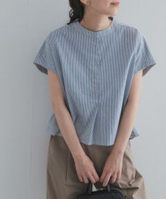 URBAN RESEARCH DOORS / アーバンリサーチ ドアーズ シャツ・ブラウス | ストライプクロップドブラウス