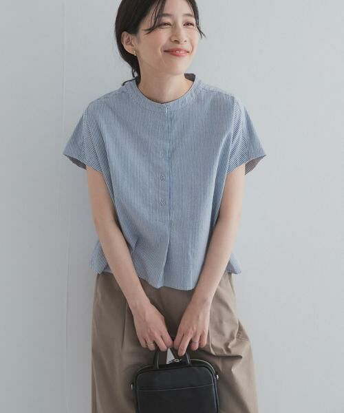 URBAN RESEARCH DOORS / アーバンリサーチ ドアーズ シャツ・ブラウス | ストライプクロップドブラウス | 詳細19