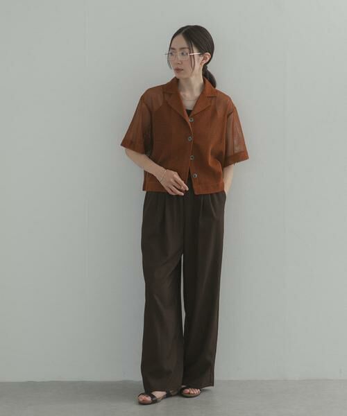 URBAN RESEARCH DOORS / アーバンリサーチ ドアーズ シャツ・ブラウス | オープンカラーメッシュシャツ | 詳細7