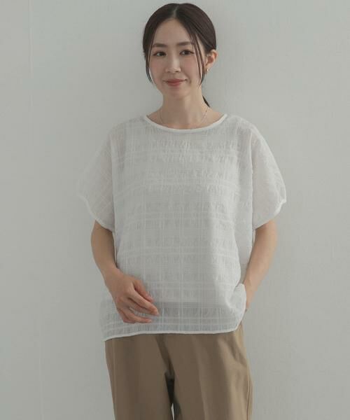 URBAN RESEARCH DOORS / アーバンリサーチ ドアーズ シャツ・ブラウス | シアーチェックレイヤードブラウス | 詳細6