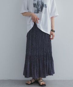 URBAN RESEARCH DOORS / アーバンリサーチ ドアーズ ロング・マキシ丈スカート | フラワードットプリーツスカート