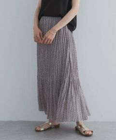 URBAN RESEARCH DOORS / アーバンリサーチ ドアーズ ロング・マキシ丈スカート | フラワードットプリーツスカート