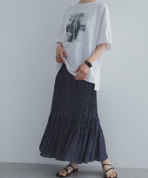 URBAN RESEARCH DOORS / アーバンリサーチ ドアーズ ロング・マキシ丈スカート | フラワードットプリーツスカート | 詳細1