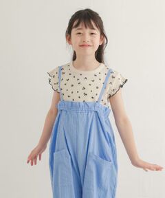 URBAN RESEARCH DOORS / アーバンリサーチ ドアーズ トップス | 花柄ワッフルフレンチフリルTシャツ(KIDS)