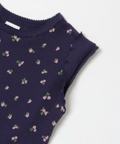 URBAN RESEARCH DOORS / アーバンリサーチ ドアーズ トップス | 花柄ワッフルフレンチフリルTシャツ(KIDS) | 詳細11