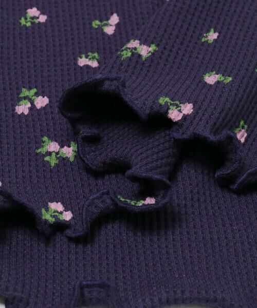 URBAN RESEARCH DOORS / アーバンリサーチ ドアーズ トップス | 花柄ワッフルフレンチフリルTシャツ(KIDS) | 詳細14