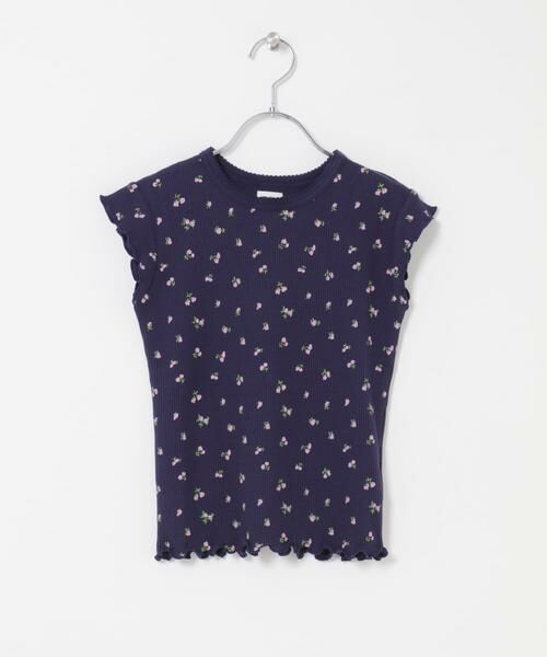 URBAN RESEARCH DOORS / アーバンリサーチ ドアーズ トップス | 花柄ワッフルフレンチフリルTシャツ(KIDS) | 詳細9