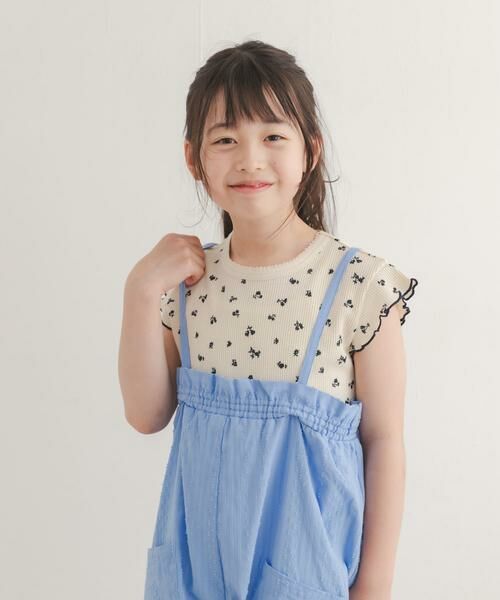 URBAN RESEARCH DOORS / アーバンリサーチ ドアーズ トップス | 花柄ワッフルフレンチフリルTシャツ(KIDS) | 詳細8