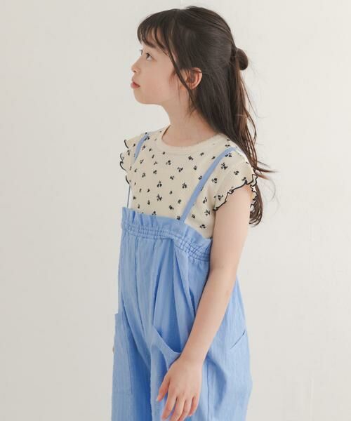 URBAN RESEARCH DOORS / アーバンリサーチ ドアーズ トップス | 花柄ワッフルフレンチフリルTシャツ(KIDS) | 詳細9
