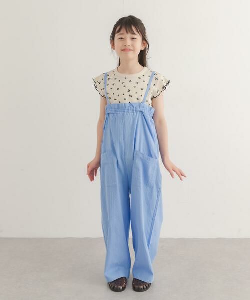 URBAN RESEARCH DOORS / アーバンリサーチ ドアーズ トップス | 花柄ワッフルフレンチフリルTシャツ(KIDS) | 詳細12