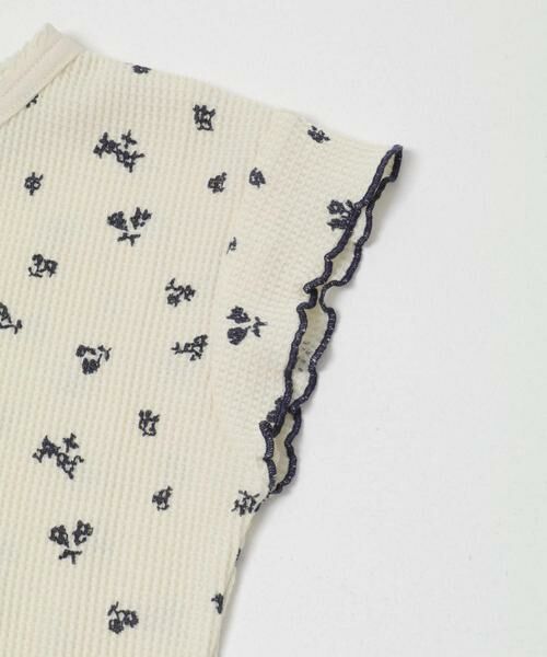 URBAN RESEARCH DOORS / アーバンリサーチ ドアーズ トップス | 花柄ワッフルフレンチフリルTシャツ(KIDS) | 詳細15