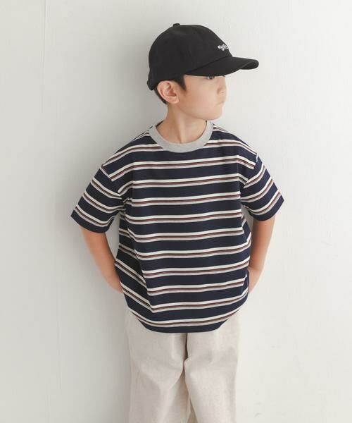 URBAN RESEARCH DOORS / アーバンリサーチ ドアーズ トップス | 『150サイズあり』ランダムボーダーワイドTシャツ(KIDS) | 詳細1