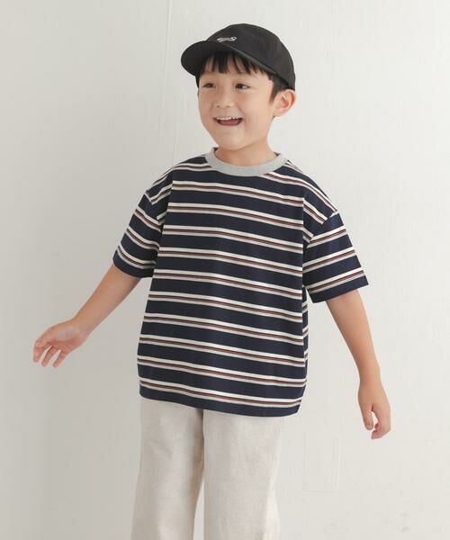 URBAN RESEARCH DOORS / アーバンリサーチ ドアーズ トップス | 『150サイズあり』ランダムボーダーワイドTシャツ(KIDS) | 詳細3