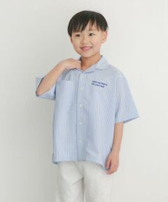 URBAN RESEARCH DOORS / アーバンリサーチ ドアーズ トップス | 『150サイズあり』ロゴ刺繍ストライプシャツ(KIDS)
