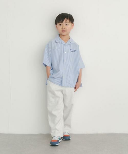 URBAN RESEARCH DOORS / アーバンリサーチ ドアーズ トップス | 『150サイズあり』ロゴ刺繍ストライプシャツ(KIDS) | 詳細3
