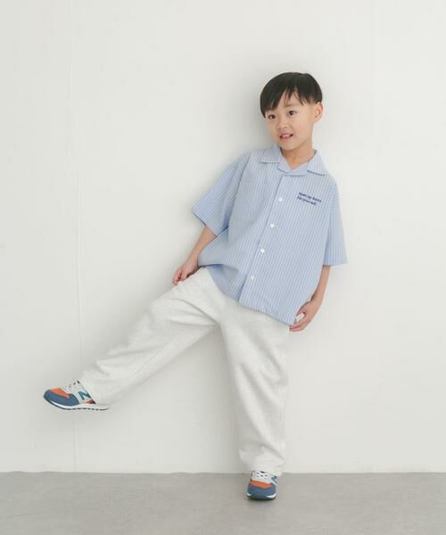 URBAN RESEARCH DOORS / アーバンリサーチ ドアーズ トップス | 『150サイズあり』ロゴ刺繍ストライプシャツ(KIDS) | 詳細4