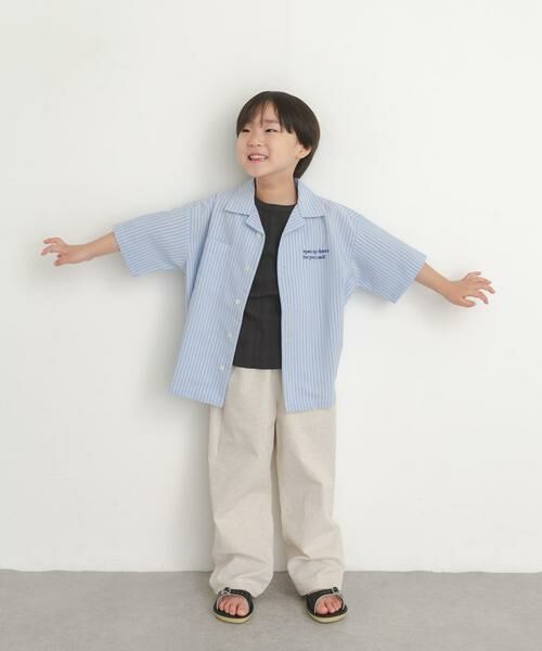 URBAN RESEARCH DOORS / アーバンリサーチ ドアーズ トップス | 『150サイズあり』ロゴ刺繍ストライプシャツ(KIDS) | 詳細8
