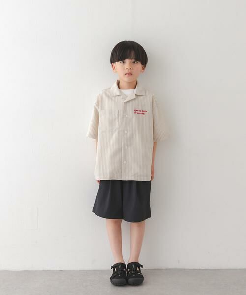 URBAN RESEARCH DOORS / アーバンリサーチ ドアーズ トップス | 『150サイズあり』ロゴ刺繍ストライプシャツ(KIDS) | 詳細28