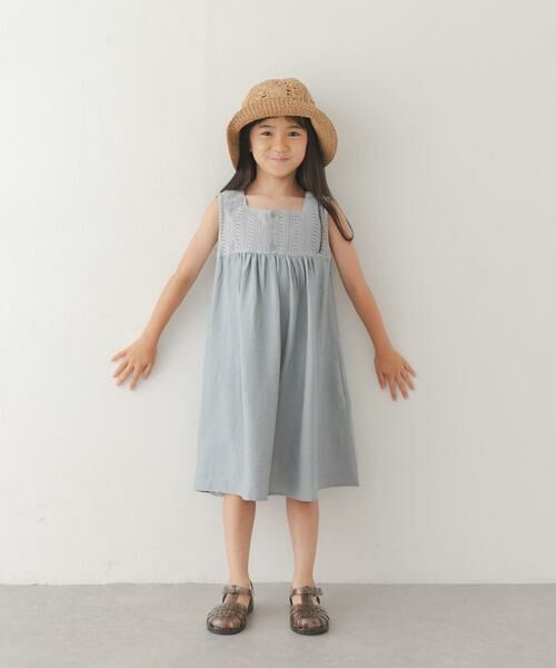 URBAN RESEARCH DOORS / アーバンリサーチ ドアーズ ワンピース | スクエア レース切替ワンピース(KIDS) | 詳細7