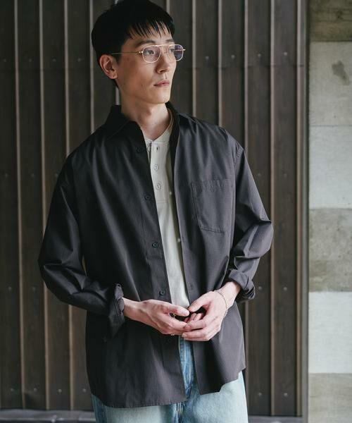 URBAN RESEARCH DOORS / アーバンリサーチ ドアーズ シャツ・ブラウス | 『速乾/イージーケア/UVカット』『URTECH』Aircare ロングスリーブシャツ | 詳細24