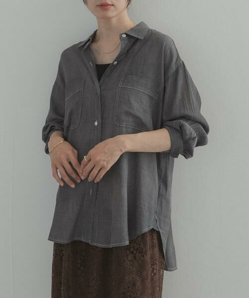 URBAN RESEARCH DOORS / アーバンリサーチ ドアーズ シャツ・ブラウス | シアーデニムシャツ | 詳細17