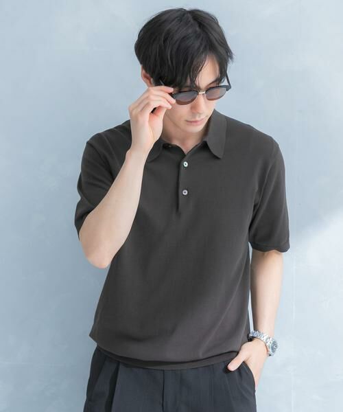 URBAN RESEARCH DOORS / アーバンリサーチ ドアーズ シャツ・ブラウス | LIFE STYLE TAILOR　ハイゲージ半袖ニットポロシャツ | 詳細1