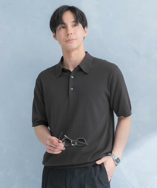 URBAN RESEARCH DOORS / アーバンリサーチ ドアーズ シャツ・ブラウス | LIFE STYLE TAILOR　ハイゲージ半袖ニットポロシャツ | 詳細2