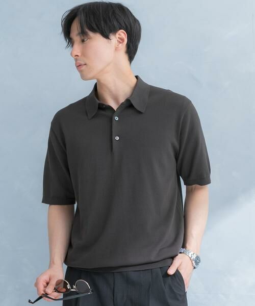 URBAN RESEARCH DOORS / アーバンリサーチ ドアーズ シャツ・ブラウス | LIFE STYLE TAILOR　ハイゲージ半袖ニットポロシャツ | 詳細3