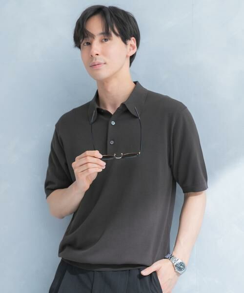 URBAN RESEARCH DOORS / アーバンリサーチ ドアーズ シャツ・ブラウス | LIFE STYLE TAILOR　ハイゲージ半袖ニットポロシャツ | 詳細4