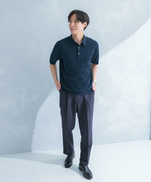 URBAN RESEARCH DOORS / アーバンリサーチ ドアーズ シャツ・ブラウス | LIFE STYLE TAILOR　ハイゲージ半袖ニットポロシャツ | 詳細16