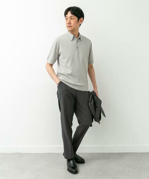 URBAN RESEARCH DOORS / アーバンリサーチ ドアーズ シャツ・ブラウス | LIFE STYLE TAILOR　ハイゲージ半袖ニットポロシャツ | 詳細28