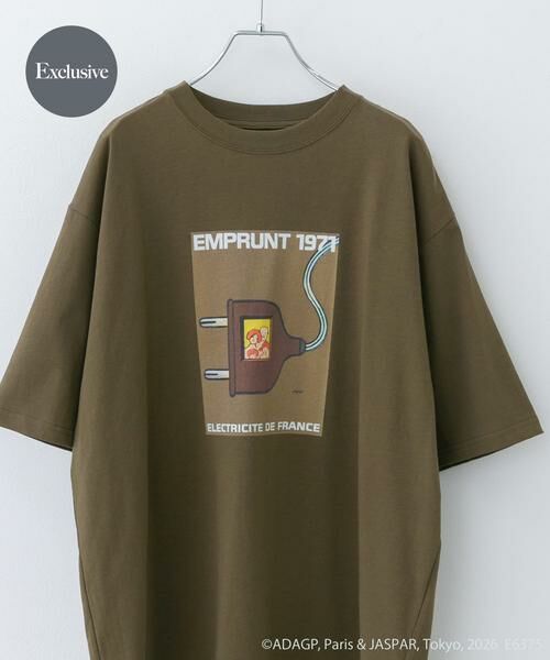 URBAN RESEARCH DOORS / アーバンリサーチ ドアーズ Tシャツ | 『別注』Savignac×DOORS　プリントTシャツ（モカ）