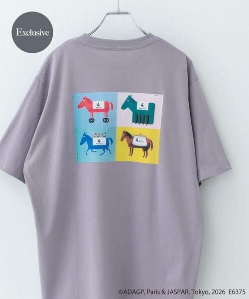 URBAN RESEARCH DOORS / アーバンリサーチ ドアーズ Tシャツ | 『別注』Savignac×DOORS　プリントTシャツ（ラベンダー）
