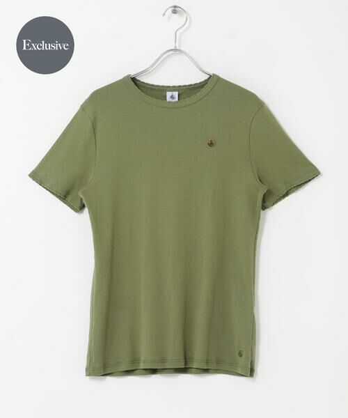 URBAN RESEARCH DOORS / アーバンリサーチ ドアーズ Tシャツ | 『別注』PETIT BATEAU×DOORS　POINTCOCOTTE T-SHIRTS（オリーブ）