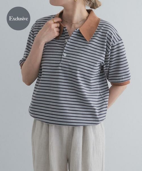 URBAN RESEARCH DOORS / アーバンリサーチ ドアーズ ポロシャツ | 『別注』STAR&STRIPE×DOORS MULTI POLO(ブラウン)