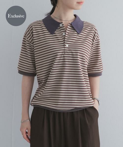 URBAN RESEARCH DOORS / アーバンリサーチ ドアーズ ポロシャツ | 『別注』STAR&STRIPE×DOORS MULTI POLO(グレー)