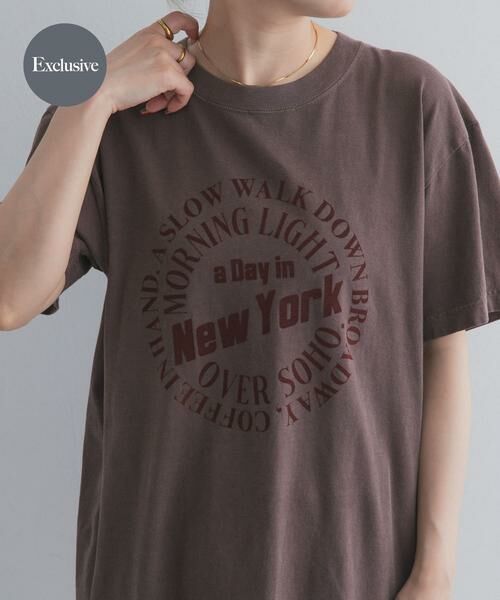 URBAN RESEARCH DOORS / アーバンリサーチ ドアーズ Tシャツ | 『別注』GOOD ROCK SPEED×DOORS　ロゴサークルTシャツ（ブラウン系その他）