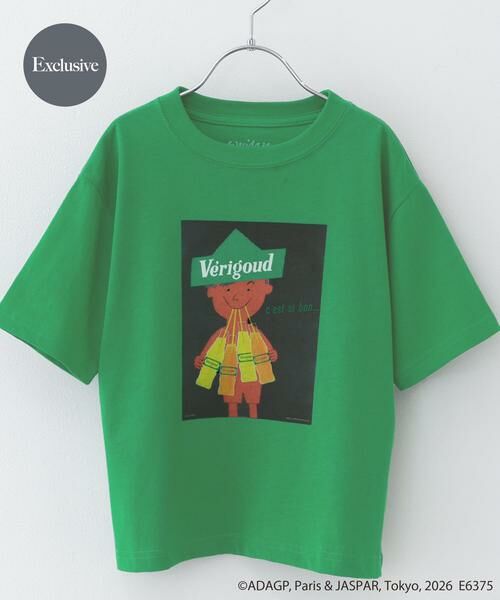 URBAN RESEARCH DOORS / アーバンリサーチ ドアーズ トップス | 『別注』Savignac×DOORS　プリントTシャツ(KIDS)（グリーン）