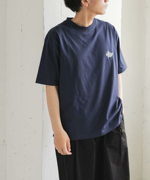 URBAN RESEARCH DOORS / アーバンリサーチ ドアーズ Tシャツ | FORK&SPOON　バックプリントTシャツ（ネイビー）