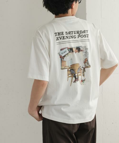 URBAN RESEARCH DOORS / アーバンリサーチ ドアーズ Tシャツ | FORK&SPOON　バックプリントTシャツ（オフホワイト）