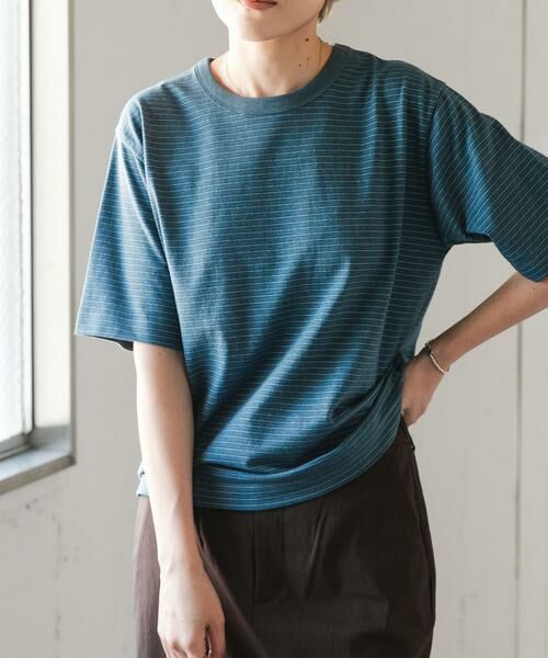 URBAN RESEARCH DOORS / アーバンリサーチ ドアーズ Tシャツ | FORK&SPOON　ヴィンテージボーダーTシャツ（ブルー）